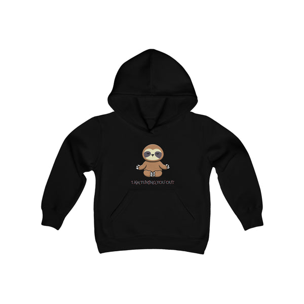 "I Am Tuning You Out" Youth Heavy Blend Hooded Sweatshirt