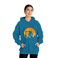 "If You Don't Like How I Am Living You Can Just Leave This Long-Haired Forest Dweller Alone" Bigfoot Unisex Heavy Blend™ Hooded Sweatshirt