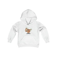 "Bestest Hang Out Buddy" Sloth Youth Heavy Blend Hooded Sweatshirt