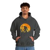 "If You Don't Like How I Am Living You Can Just Leave This Long-Haired Forest Dweller Alone" Bigfoot Unisex Heavy Blend™ Hooded Sweatshirt