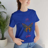 "Stay Happy Stay Divine" Butterfly Jersey Short Sleeve Tee