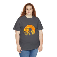 "If You Don't Like How I Am Living You Can Just Leave This Long-Haired Forest Dweller Alone" Bigfoot Unisex Heavy Cotton Tee