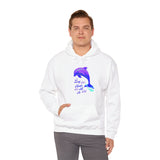 "So Long And Thankx For All The Fish" Dolphin Adult Unisex Heavy Blend™ Hooded Sweatshirt