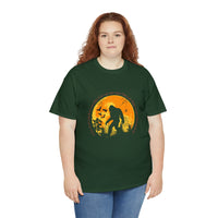 "If You Don't Like How I Am Living You Can Just Leave This Long-Haired Forest Dweller Alone" Bigfoot Unisex Heavy Cotton Tee