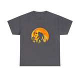 "If You Don't Like How I Am Living You Can Just Leave This Long-Haired Forest Dweller Alone" Bigfoot Unisex Heavy Cotton Tee