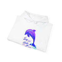 "So Long And Thankx For All The Fish" Dolphin Adult Unisex Heavy Blend™ Hooded Sweatshirt