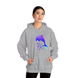 "So Long And Thankx For All The Fish" Dolphin Adult Unisex Heavy Blend™ Hooded Sweatshirt