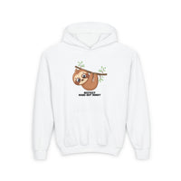 "Bestest Hang Out Buddy" Sloth Youth Heavy Blend Hooded Sweatshirt