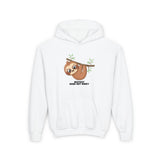 "Bestest Hang Out Buddy" Sloth Youth Heavy Blend Hooded Sweatshirt