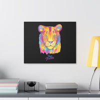 "Stay Fearless" Multicolored Lion Classic Stretched Canvas