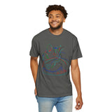 Rainbow Kitty " Unconditional Love Has Whiskers and A Sandpaper Tongue" Garment-Dyed 100% Cotton-shirt