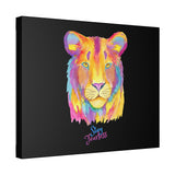 "Stay Fearless" Multicolored Lion Classic Stretched Canvas