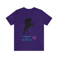 " I Love Unicorns Way More Than People" Womens Jersey Short Sleeve Tee