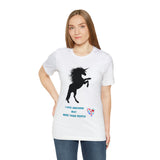 " I Love Unicorns Way More Than People" Womens Jersey Short Sleeve Tee