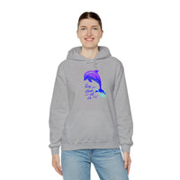 "So Long And Thankx For All The Fish" Dolphin Adult Unisex Heavy Blend™ Hooded Sweatshirt