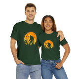 "If You Don't Like How I Am Living You Can Just Leave This Long-Haired Forest Dweller Alone" Bigfoot Unisex Heavy Cotton Tee