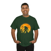 "If You Don't Like How I Am Living You Can Just Leave This Long-Haired Forest Dweller Alone" Bigfoot Unisex Heavy Cotton Tee