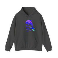 "So Long And Thankx For All The Fish" Dolphin Adult Unisex Heavy Blend™ Hooded Sweatshirt