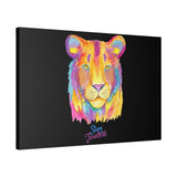 "Stay Fearless" Multicolored Lion Classic Stretched Canvas