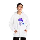 "So Long And Thankx For All The Fish" Dolphin Adult Unisex Heavy Blend™ Hooded Sweatshirt