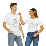 "Unconditional Love Has Whiskers and A Sandpaper Tounge" Rainbow Kitty Unisex Jersey Short Sleeve Tee