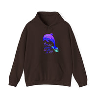 "So Long And Thankx For All The Fish" Dolphin Adult Unisex Heavy Blend™ Hooded Sweatshirt