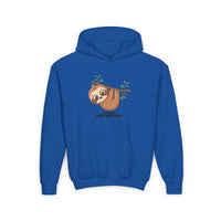 "Bestest Hang Out Buddy" Sloth Youth Heavy Blend Hooded Sweatshirt