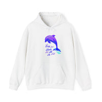 "So Long And Thankx For All The Fish" Dolphin Adult Unisex Heavy Blend™ Hooded Sweatshirt