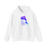 "So Long And Thankx For All The Fish" Dolphin Adult Unisex Heavy Blend™ Hooded Sweatshirt
