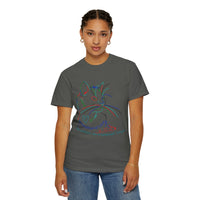 Rainbow Kitty " Unconditional Love Has Whiskers and A Sandpaper Tongue" Garment-Dyed 100% Cotton-shirt