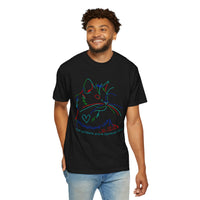 Rainbow Kitty " Unconditional Love Has Whiskers and A Sandpaper Tongue" Garment-Dyed 100% Cotton-shirt