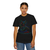 Rainbow Kitty " Unconditional Love Has Whiskers and A Sandpaper Tongue" Garment-Dyed 100% Cotton-shirt