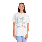 Rainbow Kitty " Unconditional Love Has Whiskers and A Sandpaper Tongue" Garment-Dyed 100% Cotton-shirt