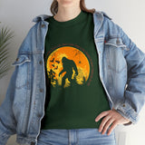 "If You Don't Like How I Am Living You Can Just Leave This Long-Haired Forest Dweller Alone" Bigfoot Unisex Heavy Cotton Tee