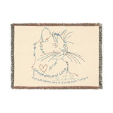 Rainbow Kitty : Unconditional Love" Woven Blanket