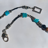 Turquoise Stone Pie/Tear Shape Pendant Necklace