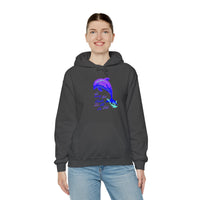 "So Long And Thankx For All The Fish" Dolphin Adult Unisex Heavy Blend™ Hooded Sweatshirt