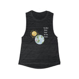 "The Best Mama "Dude" On The Planet" Women's Flowy Scoop Muscle Tank