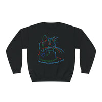 "Unconditional Love Has Whiskers and A Sandpaper Tounge" Rainbow Kitty Unisex NuBlend® Crewneck Sweatshirt