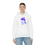 "So Long And Thankx For All The Fish" Dolphin Adult Unisex Heavy Blend™ Hooded Sweatshirt