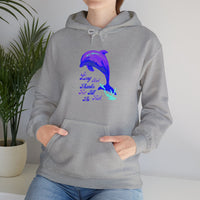 "So Long And Thankx For All The Fish" Dolphin Adult Unisex Heavy Blend™ Hooded Sweatshirt