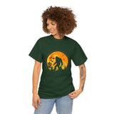 "If You Don't Like How I Am Living You Can Just Leave This Long-Haired Forest Dweller Alone" Bigfoot Unisex Heavy Cotton Tee