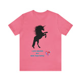 " I Love Unicorns Way More Than People" Womens Jersey Short Sleeve Tee