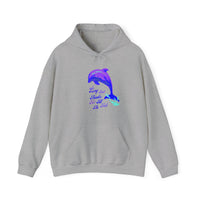"So Long And Thankx For All The Fish" Dolphin Adult Unisex Heavy Blend™ Hooded Sweatshirt