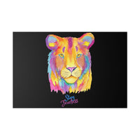 "Stay Fearless" Multicolored Lion Classic Stretched Canvas