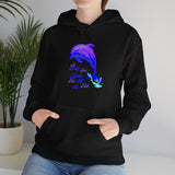"So Long And Thankx For All The Fish" Dolphin Adult Unisex Heavy Blend™ Hooded Sweatshirt