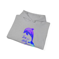 "So Long And Thankx For All The Fish" Dolphin Adult Unisex Heavy Blend™ Hooded Sweatshirt