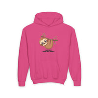 "Bestest Hang Out Buddy" Sloth Youth Heavy Blend Hooded Sweatshirt