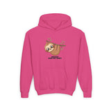"Bestest Hang Out Buddy" Sloth Youth Heavy Blend Hooded Sweatshirt