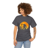 "If You Don't Like How I Am Living You Can Just Leave This Long-Haired Forest Dweller Alone" Bigfoot Unisex Heavy Cotton Tee